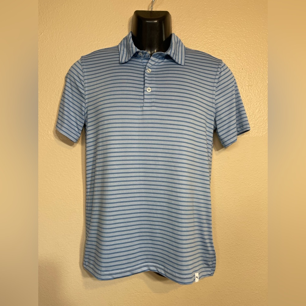Tommy Bahama Boys 14 XL Light Blue Striped Polo Shirt